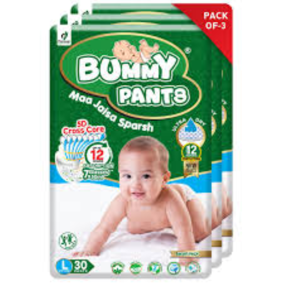 BUMMIES PREMIUM DIAPER PANTS LARGE 20'S